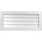 Ekena Millwork Vertical Surface Mount PVC Gable Vnt: Non-Functional, w/2"W x 1-1/2"H, Brickmould Frame, 30"W x 14"H GVPVE30X1402SN - alternate 1